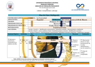 13.-ESQUEMA DE PLAN MULTIGRADO Semana #o | DOCX
