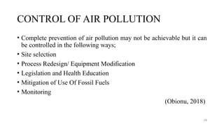 Sources Effects Control Methods Comprehensive Overview of Air Pollution: Sources, Effects, and Control ...
