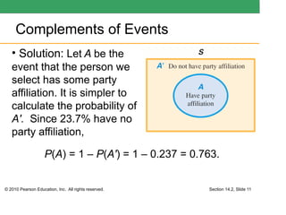 Understanding Complements, Unions, and Intersections in Probability | PDF