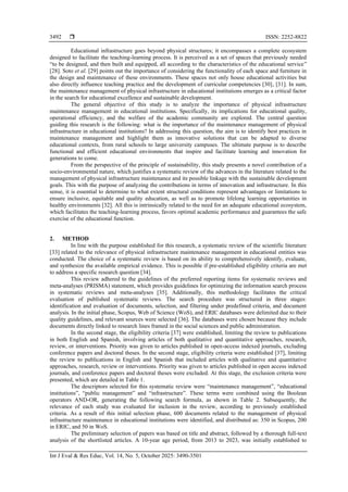 Maintenance management of physical infrastructure in educational ...