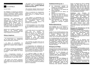 
ÁãáðçôÝ ðåëÜôç:
Óáò åêöñÜæïõìå ôéò åéëéêñéíÞò ìáò åõ÷áñéóôßåò
ãéá ôçí åðéëïãÞ óáò. Åßìáóôå âÝâáéïé üôé áõôÞ ç
ìïíôÝñíá, ëåéôñïõñãéêÞ, ðñáêôéêÞ óõóêåõÞ,
êáôáóêåõáóìÝíç ìå õëéêÜ ðñþôçò ðïéüôçôáò èá
éêáíïðïéÞóåé ðëÞñùò ôéò áíÜãêåò óáò.
Ðáñáêáëïýìå, ðñéí ÷ñçóéìïðïéÞóåôå ãéá
ðñþôç öïñÜ ôç óõóêåõÞ, íá äéáâÜóåôå
ðñïóåêôéêÜ üëåò ôéò åíüôçôåò áõôïý ôïõ
åã÷åéñéäßïõ ïäçãéþí ÷ñÞóçò, ãéá íá Ý÷åôå ôçí
êáëýôåñç äõíáôÞ áðüäïóç áðü ôïí
áðïññïöçôÞñá óáò êáé íá áðïöýãåôå ôéò
âëÜâåò ðïõ ìðïñïõí íá ðñïêýøïõí áðü ôçí
êáêÞ ÷ñÞóç. Åðßóçò, óáò ðáñÝ÷åé ïäçãßåò ãéá
íá îåðåñÜóåôå ôá ìéêñïðñïâëÞìáôá.
ÖõëÜîôå áõôü ôï öõëëÜäéï óå áóöáëÝò ìÝñïò.
Ìðïñåß íá óáò ðñïóöÝñåé ÷ñÞóéìåò
ðëçñïöïñßåò óôï ìÝëëïí êáé íá âïçèÞóåé Üëëá
Üôïìá íá ÷åéñéóôïýí ôçí óõóêåõÞ áõôÞ.
Ïäçãßåò ÁóöÜëåéáò
---------------------------------------------------
* Ðñéí ÷ñçóéìïðïéÞóåôå ôïí áðïññïöçôÞñá
óáò ãéá ðñþôç öïñÜ, äþóôå ðñïóï÷Þ óôéò
ïäçãßåò åãêáôÜóôáóçò êáé óýíäåóçò.
* Áí èÝëåôå íá áðïóõíäÝóåôå ôïí
áðïññïöçôÞñá áðü ôçí çëåêôñéêÞ ðáñï÷Þ, ìçí
ôñáâÜôå ðïôÝ ôï êáëþäéï. ÐÜíôá íá ôñáâÜôå ôï
öéò.
* Ìçí èÝôåôå óå ëåéôïõñãßá ôïí áðïññïöçôÞñá
åÜí ôï êáëþäéü ôïõ åßíáé öèáñìÝíï/êïììÝíï Þ
áí õðÜñ÷ïõí óçìÜäéá öèïñÜò óôïí ðßíáêá
÷åéñéóìïý.
* ÅÜí ï áðïññïöçôÞñáò óôáìáôÞóåé ôç
ëåéôïõñãßá ôïõ Þ äåí ëåéôïõñãåß “öõóéïëïãéêÜ”,
áðïóõíäÝóôå ôïí áðü ôçí ðáñï÷Þ ñåýìáôïò,
êáé óõìâïõëåõèåßôå ôï ôå÷íéêü ôìÞìá, service.
* Ìçí áöÞíåôå ðïôÝ áíáìÝíåò “áêÜëõðôåò”
åóôßåò ãêáæéïõ êÜôù áðü ôïí áðïññïöçôÞñá
(äçëáäÞ ÷ùñßò óêåýç ìáãåéñÝìáôïò åðÜíù óôéò
åóôßåò).
* Ìçí áöÞíåôå ôá ëßðç íá óõóóùñåýïíôáé óå
ïðïéïäÞðïôå óçìåßï ôïõ áðïññïöçôÞñá êáé
éäéáßôåñá óôá ößëôñá. ÕÐÁÑ×ÅÉ ÊÉÍÄÕÍÏÓ
ÁÍÁÖËÅÎÇÓ/ÐÕÑÊÁÃÉÁÓ.
* Ìçí ìáãåéñåýåôå “öëáìðÝ” öáãçôÜ êÜôù áðü
ôïí áðïññïöçôÞñá (äçëáäÞ ìå áíïéêôÞ öëüãá).
* Ðñéí ôçí åãêáôÜóôáóç ôïõ áðïññïöçôÞñá,
óõìâïõëåõôåßôå ôïõò ôïðéêïýò êáíüíåò ðïõ
éó÷ýïõí ó÷åôéêÜ ìå ôá standards åíÝñãåéáò,
áåñßùí êëð.
* Ðñéí óõíäÝóåôå ôïí áðïññïöçôÞñá óôçí
ðáñï÷Þ ñåýìáôïò, âåâáéùèåßôå üôé ç óõ÷íüôçôá
êáé ç ôÜóç ôïõ ñåýìáôïò óõìöùíïýí ìå áõôÜ
ðïõ áíáãñÜöïíôáé óôçí åôéêÝôá
÷áñáêôçñéóôéêþí, ç ïðïßá âñßóêåôáé óôï
åóùôåñéêü ôïõ áðïññïöçôÞñá.
* Ï äéáêüðôçò/áóöÜëåéá óôïí ðéíÜêá ðáñï÷Þò
ãéá ôïí áðïññïöçôÞñá ðñÝðåé íá åßíáé Ýíáò
äéðïëéêüò äéáêüðôçò ìå åëëÜ÷éóôï êåíü åðáöÞò
3mm.
* Ï åêêåíùèåßò áÝñáò äåí åéíáé áðáñáßôçôï íá
óôáëåß áðü ôïõò áãùãïýò ðïõ
÷ñçóéìïðïéïýíôáé ãéá íá åêêåíþóïõí ôïí
êáðíü ôùí óõóêåõþí ðïõ ôáúæïíôáé êïíôÜ
áÝñéï Þ åíüò Üëëùí êáõóßìùí. Ôï äùìÜôéï
ðñÝðåé íá Ý÷åé óùóôü åîáÝñéóìü åÜí ï
áðïññïöçôÞñáò èá ÷ñçóéìïðïéçèåß
ôáõôü÷ñïíá ìå êÜðïéá Üëëç óõóêåõÞ
ìáãåéñÝìáôïò ðïõ äåí ëåéôïõñãåß ìå çëåêôñéêÞ
åíÝñãåéá, ð÷ óõóêåõÞ ãêáæéïý.
* Óáò óõíéóôïýìå ôçí ÷ñÞóç ãáíôéþí êáé ôçí
ðñïóï÷Þ óáò üôáí êáèáñßæåôå ôï åóùôåñéêü ôïõ
áðïññïöçôÞñá.
* Ï áðïññïöçôÞñáò åßíáé ó÷åäéáóìÝíïò ãéá
ïéêéáêÞ ÷ñÞóç êáé ìüíï ãéá ôçí áðïâïëÞ êáé ôïí
êáèáñéóìü ôùí ïóìþí ðïõ äçìéïõñãïýíôáé
áðü ôçí åôïéìáóßá ôïõ öáãçôïý. Ç ÷ñÞóç ôïõ
ãéá ïðïéïíäÞðïôå Üëëï óêïðü åßíáé ìå äéêÞ óáò
åõèýíç êáé ìðïñåß íá áðïäåé÷èåß åðéêßíäõíç.
* Óå ðåñßðôùóç âëÜâçò, èá ðñÝðåé íá
áðåõèõíèåßôå óôï åîïõóéïäïôçìÝíï óÝñâéò ôçò
“Teka” êáé ðÜíôá íá ÷ñçóéìïðïéåßôå ãíÞóéá
áíôáëëáêôéêÜ. ÅðéóêåõÝò êáé ìåôáôñïðÝò áðü
ïðïéïíäÞðïôå Üëëï ìðïñåß íá ðñïêáëÝóïõí
æçìéÜ óôçí óõóêåõÞ, äõóëåéôïõñãßá êáé êßíäõíï
ãéá ôçí áóöÜëåéÜ óáò. Ï êáôáóêåõáóôÞò äåí
ìðïñåß íá èåùñçèåß õðåýèõíïò ãéá æçìéÜ Þ
ôñáõìáôéóìü ðïõ ðñïêáëåßôáé áðü áêáôÜëëçëç
÷ñÞóç ôïõ áðïññïöçôÞñá.
Gerätebeschreibung (Abb. 1)
---------------------------------------------------
A Der Motorschalter gestattet die
Auswahl von 3 Geschwindigkeiten oder
das Abschalten des Motors.
B Der Lichtschalter ist vom Betrieb des
Motors unabhängig.
C Kontrolleuchte für den Betrieb der
Motoren.
D Beleuchtung mit Halogenlampen.
E Dis Filter sind über der Kochzone
angeordnet und können zur Reinigung
einfach abgenommen werden.
F Rahmen und Filterhalterung.
G-H Rückschlagklappen im Abgasabzug,
diese sind am Ende der hierfür
vorgesehenen Öffnungen eingesetzt
(Abb.2).
Bedienungsanweisung
---------------------------------------------------
Durch Betätigen der in der Abbildung 1
bezeichneten Bedienelemente werden die
Funktionen der Dunstabzugshaube
gesteuert.
Schalten Sie die Dunstabzugshaube einige
Minuten vor Kochbeginn ein (zwischen 3 und
5 Minuten). Hierdurch wird eine
kontinuierliche und stabile Luftströmung
erreicht, wenn die Dämpfe abzusaugen sind.
Die Dunstabzugshaube nach dem Kochen
noch einige Zeit (zwischen 3 und 5 Minuten)
weiterlaufen lassen, damit Fetteilchen aus
der Abluftleitung vollständig nach außen
transportiert werden. Auf diese Weise wird
das Rückströmen von Fett, Dämpfen und
Gerüchen verhindert.
Reinigung und Pflege
---------------------------------------------------
Überzeugen Sie sich vor Beginn aller Reinigungs-
oder Pflegearbeiten davon, daß das Gerät vom
Netz getrennt ist.
Beachten Sie bei allen Reinigungs- und
Pflegearbeiten die Sicherheitshinweise.
Feuergefahr besteht, falls die Reinigung nicht
entsprechend den Anweisungen stattfindet.
Reinigung der Filter
Hängen Sie die Filter durch Betätigung der
Verschlüsse aus. Tauchen Sie die Filter zur
Reinigung in heißes Wasser, bis sich die
Fettreste aufgelöst haben, spülen Sie diese
danach mit fließendem Wasser ab. Die
Verwendung eines speziellen fettlösenden
Sprays zur Reinigung der Filter ist ebenfalls
möglich. Die Filter können auch in der
Geschirrspülmaschine gereinigt werden (siehe
Anmerkung). Stellen Sie die Filter darin
senkrecht auf, damit sich keine Speisereste
darauf absetzen können. Nach der Reinigung
die Filter trocknen und anschließend wieder in
die Dunstabzugshaube einsetzen.
Anmerkung: Durch Reinigung mit
aggressiven Spülmitteln im Geschirrspüler
kann die metallische Filteroberfläche schwarz
anlaufen, ohne daß jedoch die
Rückhaltefähigkeit für Fette beeinträchtigt wird.
Achtung: In Abhängigkeit vom Grad der
Nutzung der Dunstabzugshaube ist eine
Reinigung der Filter mindestens einmal
monatlich erforderlich. Beachten Sie bitte,
daß beim Kochen auch dann
Fettablagerungen an der Dunstabzugshaube
und im Filter auftreten, wenn diese nicht in
Betrieb ist.
Reinigung der Filterhalterung und des
Gehäuses der Abzugshaube
Zur Reinigung wird die Verwendung eines in
warmer Seifenlauge mit einer Temperatur
von etwa 40°C angefeuchteten Tuchs
empfohlen. Reinigen Sie besonders
sorgfältig alle Schlitze und trocknen Sie
anschließend alle Flächen gründlich mit einem
nicht fasernden Tuch.
Achtung
* Verwenden Sie zur Reinigung keine
metallischen Scheuerschwämme oder krat-
zend wirkende Mittel, durch welche die
Oberfläche beschädigt werden kann.
* Kratzen Sie nicht mit harten Gegenständen
wie Messer, Scheren usw.
Aktivkohlefilter
* Zum Einsetzen des Aktivkohlefilters auf jeder
Seite der Ansaugöffnung die Motorbefestigung
mit der des Aktivkohlefilters ausrichten und
diese im Uhrzeigersinn drehen.
* Die Nutzungsdauer der Aktivkohlefilter be-
trägt in Abhängigkeit von der jeweiligen
Intensität der Nutzung drei bis sechs Monate.
* Die Aktivkohlefilter können weder ge-
waschen noch regeneriert werden. Sie sind
daher auszutauschen, wenn deren
Filterwirkung erschöpft ist.
* Der Austausch verbrauchter Aktivkohlefilter
erfolgt in umgekehrter Reihenfolge des
Einbaus.
 