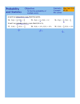 13 4 probability of multiple events concepts