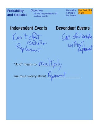13 4 probability of multiple events concepts
