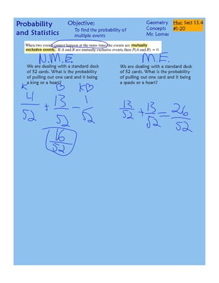 13 4 probability of multiple events concepts