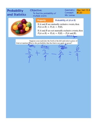 13 4 probability of multiple events concepts