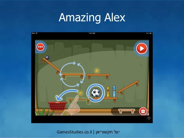 ‫יעל‬‫חקשוריאן‬|GamesStudies.co.il
Amazing Alex
 