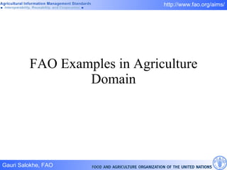 FAO Examples in Agriculture Domain 