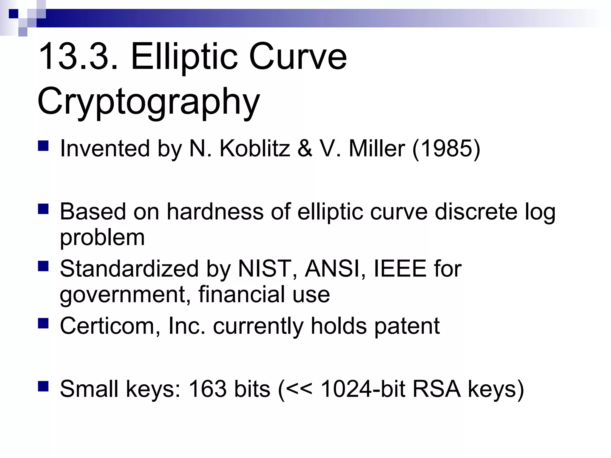 Who Invented Rsa Cipher 13 asymmetric key cryptography | PPT