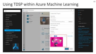 Using TDSP within Azure Machine Learning
 