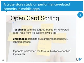 Vrije Universiteit Amsterdam
24
A cross-store study on performance-related
commits in mobile apps
S2 group / Future research challenges
4
 
