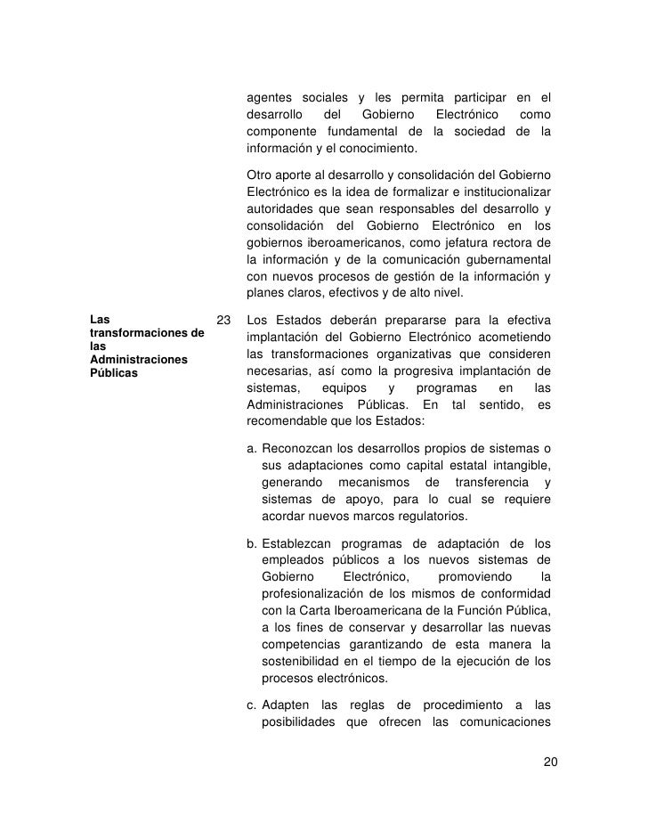 13. carta iberoamericana de gobierno electrónico