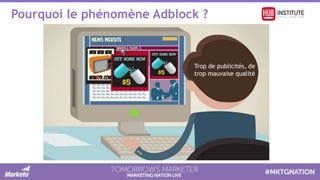 Pourquoi le phénomène Adblock ?
Trop de publicités, de
trop mauvaise qualité
 