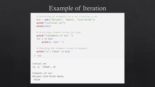 Example of Iteration
 