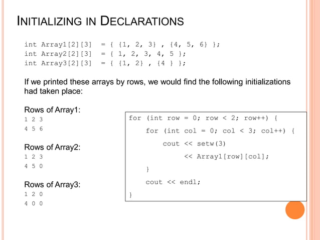 2- Dimensional Arrays | PPT