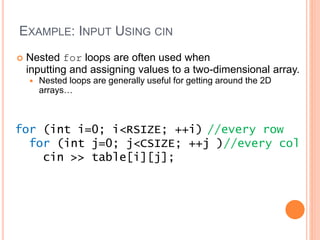 2- Dimensional Arrays | PPT