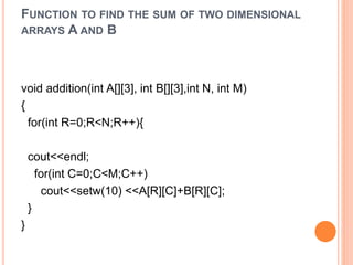 2- Dimensional Arrays | PPTX