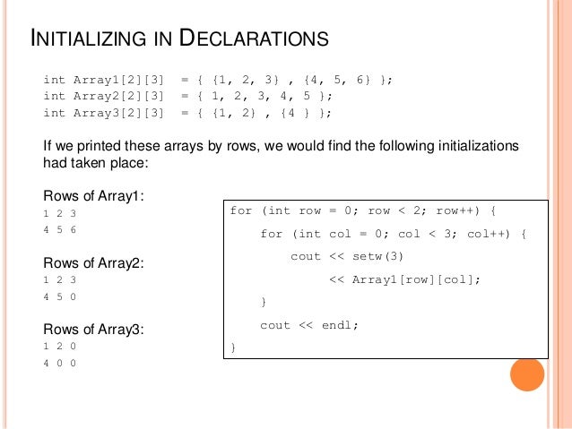 2- Dimensional Arrays