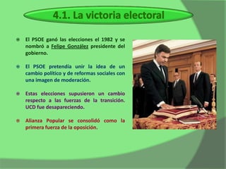 5.1. El gobierno del PP en minoría

5.2. El gobierno del PP en mayoría

5.3. El retorno del PSOE
 