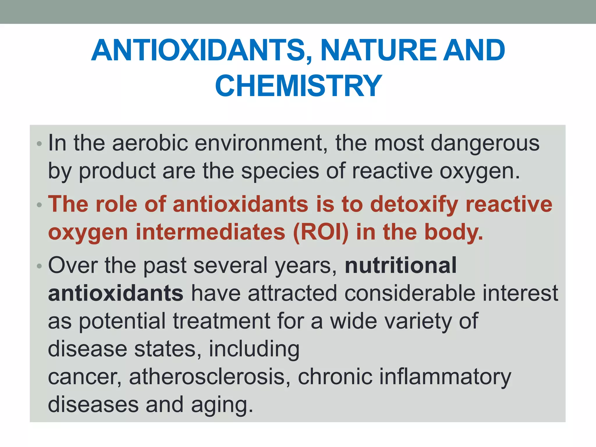 13 Free Radicals And Antioxidants PPTX Chemistry Science 13 free radicals and antioxidants pptx chemistry science