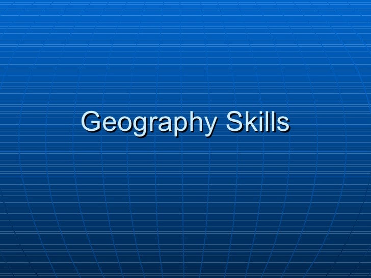 1.3 Geography Skills