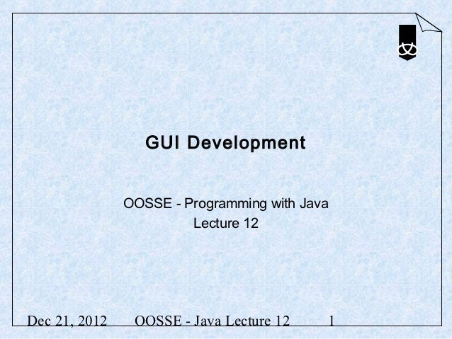 13 gui development