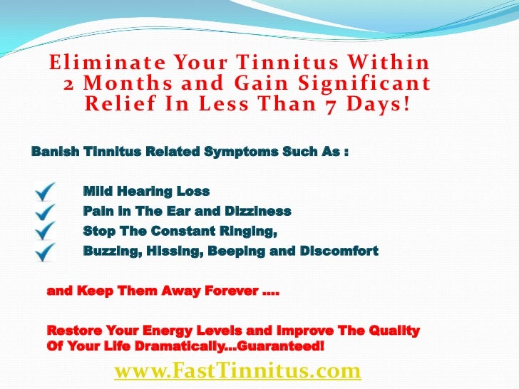 How To Stop Ringing In Your Ear