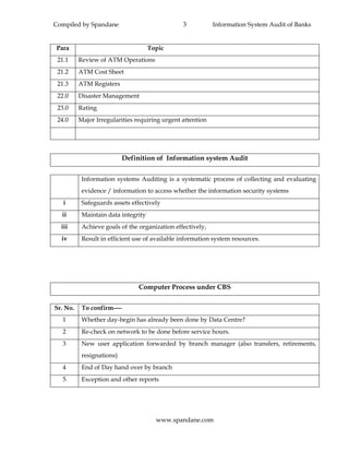 13 information system audit of banks | PDF