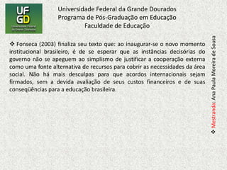 Marilia Fonseca - O projeto político pedagógico