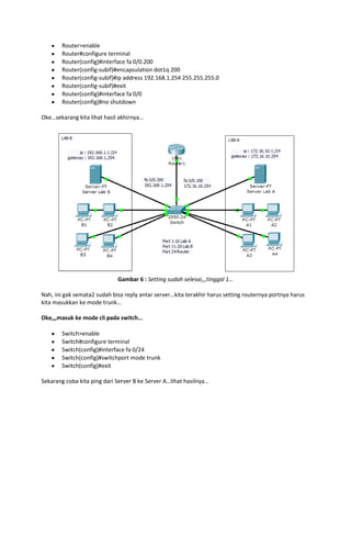 Gambar Router Config 13. membuat simulasi jaringan vlan | DOCX