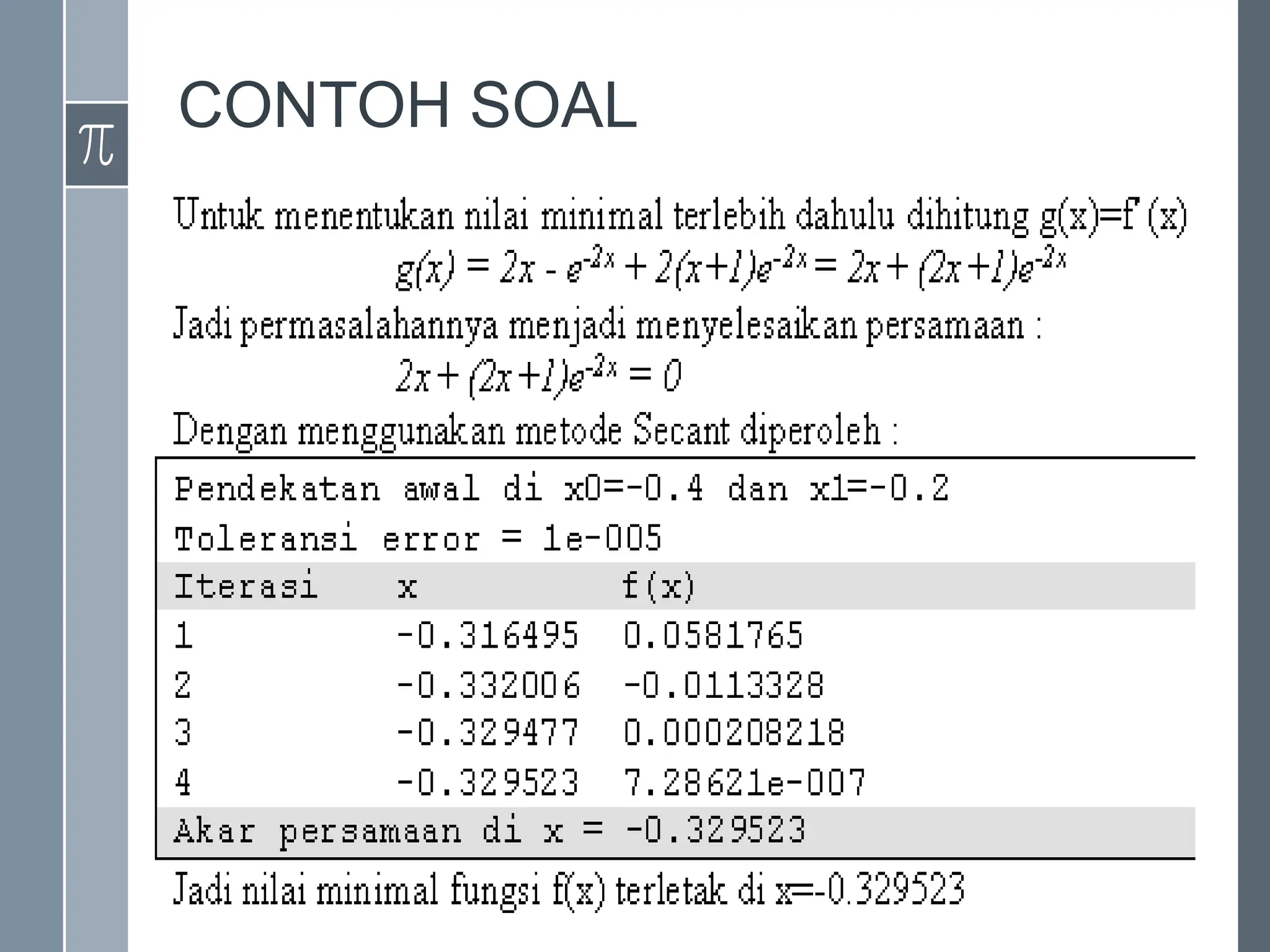 CONTOH SOAL
 