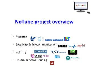 NoTube project overview
 
