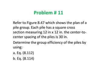 The Piling Method Math Problems on piles and deep footing | PDF