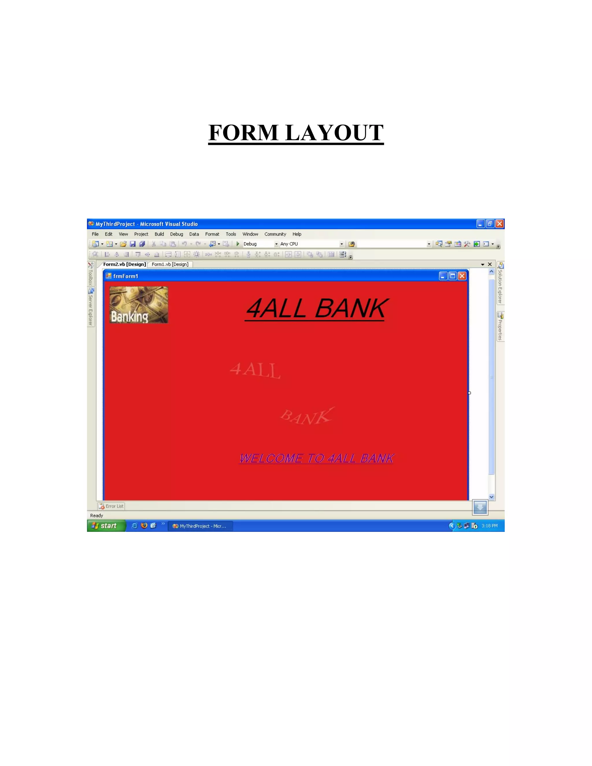 FORM LAYOUT
 