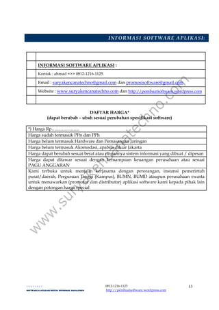 13 proposal software simwas - sistem informasi pengawasan - software ...