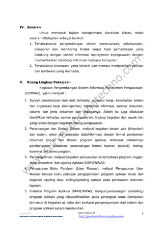 13 proposal software simwas - sistem informasi pengawasan - software ...