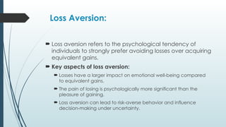 Introduction to Prospect Theory.pptx psychology ppt | PPTX