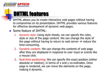 13. session 13 introduction to dhtml | PPTX | Web Design and HTML ...