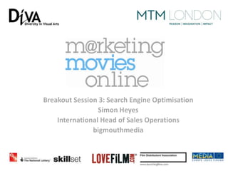 Breakout Session 3: Search Engine Optimisation
                 Simon Heyes
    International Head of Sales Operations
               bigmouthmedia
 