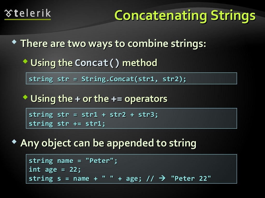 13 Strings and text processing