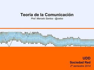 Teoría de la Comunicación 
Prof. Marcelo Santos - @celoo 
UDD 
Sociedad Red 
2º semestre 2014 
 