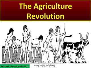 The Agriculture
Revolution
Britannica Encyclopedia 2011
 
