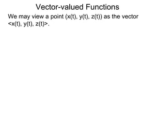 Function Written Vector 12.5. vector valued functions | PPT