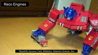 Reco Engines
*BlueShift, Dynamic Yield, Reflektion, Retention Science, Zen
 