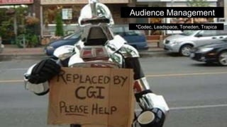 Audience Management
*Codec, Leadspace, Toneden, Trapica
 