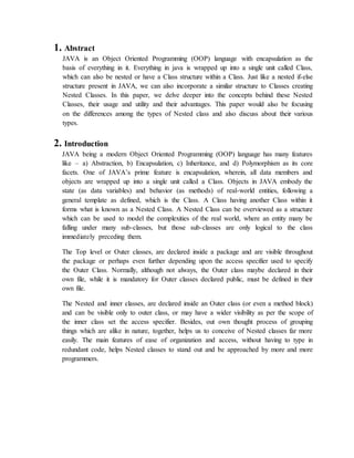 Nested class in java | PDF