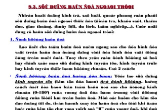 9.3. SÖÛ DUÏNG BAÛN ÑOÀ NGOAØI TRÔØI9.3. SÖÛ DUÏNG BAÛN ÑOÀ NGOAØI TRÔØI
Nhieàu hoaït ñoäng kinh teá, xaõ hoäi, quoác phoøng caàn phaûi
söû duïng baûn ñoà ngoaøi thöïc ñòa (ñieàu tra, khaûo saùt, thaêm
doø, giao thoâng, thuûy lôïi, du lòch, laâm nghieäp…). Caùc noäi
dung cô baûn söû duïng baûn ñoà ngoaøi trôøi:
1. Ñònh höôùng baûn ñoà
Laø ñaët cho taám baûn ñoà naèm ngang sao cho ñòa hình ñòa
vaät treân baûn ñoà ñoàng daïng vôùi ñòa hình ñòa vaät töông
öùng treân maët ñaát. Tuøy theo yeâu caàu ñònh höôùng sô boä
hay chính xaùc maø söû duïng kinh tuyeán töø, kinh tuyeán truïc
hay kinh tuyeán thöïc laøm höôùng chuaån. Coù 2 caùch:
• Ñònh höôùng baûn ñoà baèng ñòa baøn: Töùc laø söû duïng
kinh tuyeán töø (kim töø ñòa baøn) ñeå ñònh höôùng, baèng
caùch ñaët ñòa baøn leân taám baûn ñoà sao cho ñöôøng kính
chuaån (0-1800
) cuûa voøng ñoä ñòa baøn truøng vôùi ñöôøng
ñöùng cuûa löôùi km treân baûn ñoà. Môû oác haõm cho kim töø
dao ñoäng töï do, tieán haønh xoay tôø baûn ñoà cho tôùi khi ñaàu
 