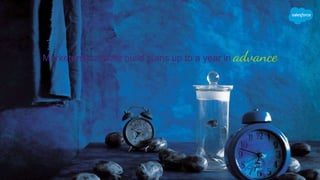 Marketers normally build plans up to a year in advance
 