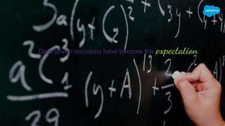 Data driven decisions have become the expectation
 
