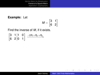 Math 1300: Section 4-5 Inverse of a Square Matrix | PDF