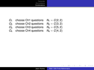Math 1300: Section 7- 4 Permutations And Combinations